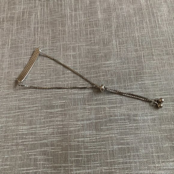 CZ and Silver Bolo Bracelet - Picture 3 of 5